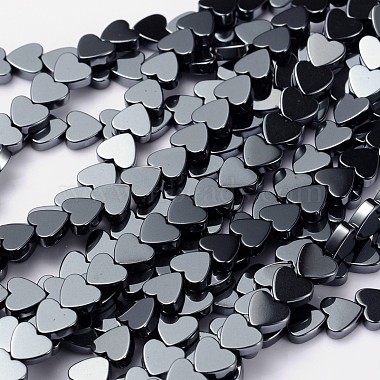 6mm Black Heart Non-magnetic Hematite Beads