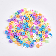 Handmade Polymer Clay Nail Art Decoration, Fashion Nail Care, Donut, Mixed Color, 5x1mm, Hole: 1.5mm(X-CLAY-T015-21)