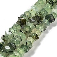 Natural Prehnite Beads Strands, Nuggets, Faceted, 6~8x10.5~14x8~9.5mm, Hole: 1.2mm, about 57~61pcs/strand, 15.16''~15.39''(38.5~39.1cm)(G-D091-A17)