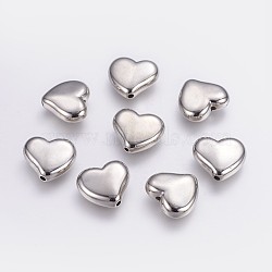 CCB Plastic Beads, Heart, Platinum, 21.5x23.5x9mm, Hole: 2.5mm(CCB-G006-062P)