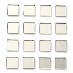Empty Tinplate Palette Pans, Eyeshadow Palettes, for Cosmetic Palettes, Square, Platinum, 25x25x3.5mm(IFIN-O014-01B)
