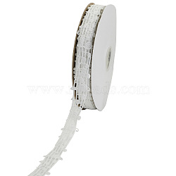 Polyester Grosgrain Ribbons, Hollow, Musical Note Pattern, White, 1-1/8"(28mm), about 100yards/roll(91.4m/roll)(OCOR-TAC0011-01B)