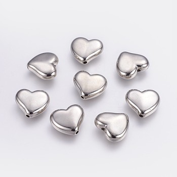 CCB Plastic Beads, Heart, Platinum, 21.5x23.5x9mm, Hole: 2.5mm