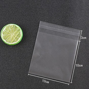 OPP Cellophane Packaging Bags, Frosted, for Bake Packaging, Rectangle, Clear, 13x10cm, Unilateral Thickness: 0.05mm, Inner Measure: 10x10cm, about 95~100pcs/bag