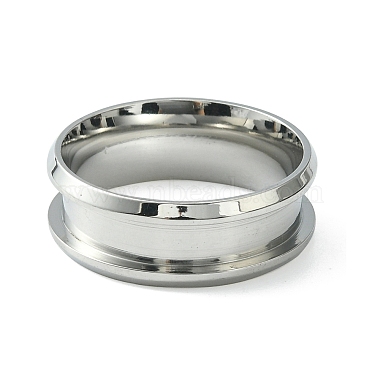 201 Stainless Steel Grooved Finger Ring Settings(STAS-TAC0001-10C-P)-2
