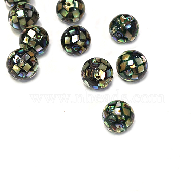 10mm Colorful Round Paua Shell Beads