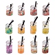 12pcs 2 styles de pendentifs en forme de bouteille en verre et résine(CRES-YW0001-14)-1
