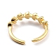 Brass Leaf Wrapped Open Cuff Ring for Women(RJEW-C018-22G)-3