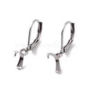 304 Stainless Steel Leverback Earring Findings, with Ice Pick Pinch Bails, Stainless Steel Color, 23.5mm, Pin: 0.5mm(STAS-G283-01P)