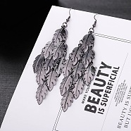 Metal Tassel Dangle Earrings, Leaf(SV1506-2)
