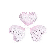 TTransparent Acrylic Cabochons, Heart, Pink, 16x19x6mm(TACR-N006-09F)
