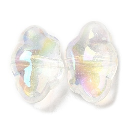 UV Plating Transparent Rainbow Iridescent Acrylic Beads, Cloud, Clear, 26x17x13mm, Hole: 2.1mm(X-OACR-C016-31C)