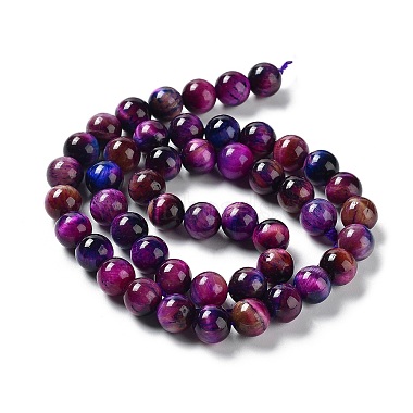 Natural Rainbow Tiger Eye Beads Strands(G-NH0002-A01-B04)-3