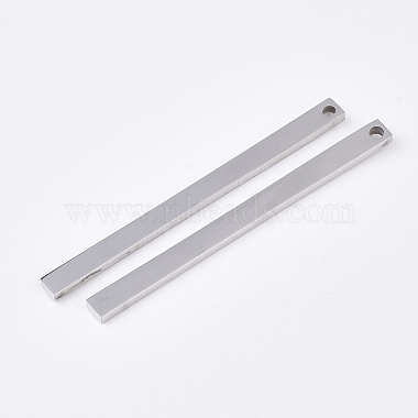 Stainless Steel Color Cuboid 201 Stainless Steel Pendants