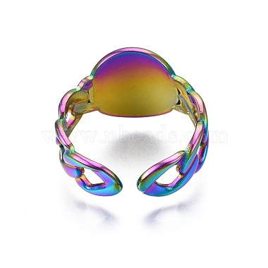 304 массивное кольцо-манжета в форме сердца из нержавеющей стали(RJEW-N038-105)-3