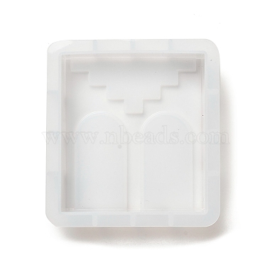 DIY Square with Rampart Pattern Candle Silicone Molds(DIY-G113-09A)-2