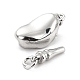 Rhodium Plated 925 Sterling Silver Bayonet Clasps(STER-Z001-105B-S)-3