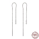 Rhodium Plated 925 Sterling Silver Threader Earrings(STER-N0001-027)-1