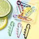 10Pcs 10 Colors Spray Painted Iron Brooch Findings(IFIN-YW0001-55B)-5
