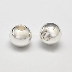 Rack Plating Brass Round Spacer Beads, Cadmium Free & Lead Free, Silver Color Plated, 6mm, Hole: 1.5mm(KK-I601-6mm-S-RS)