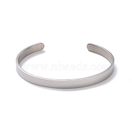 304 Stainless Steel Open Cuff Bangle, Inspirational Word Be Your Own Kind of Beautiful Bangle for Men Women, Arrows Pattern, Inner Diameter: 2-1/2 inch(6.5cm)(BJEW-G653-01P-05)