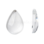 Transparent teardrop, Glass Cabochons, Clear, 14x10x4mm(X-GGLA-R024-14x10)