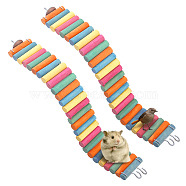 Wooden Plank Road, with Iron Hooks, Pet Supplies, Colorful, 40x6x1.5cm(FIND-GA0001-14B)