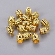 Brass Cord Ends, Golden, 9x6mm, Hole: 1.5mm, Inner Diameter: 4.5mm(X-KK-D218-9x6-G)