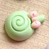 Resin Cabochons, DIY for Earrings & Bobby pin Accessories, Sweets, Pale Green, 22x15mm(RESI-CJC0007-31G)