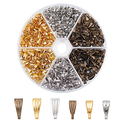 810Pcs 6 Style Iron Snap On Bails, Mixed Color, 150pcs/Style(IFIN-CA0001-28)