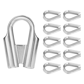 11Pcs 2 Style 304 Stainless Steel Wire Guardians, Capel, Stainless Steel Color, 25x16.5x7mm, 77x51x16mm, Hole:12mm