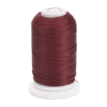 Waxed Polyester Cord, Flat, Brown, 1mm, about 76.55 yards(70m)/roll