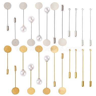 Platinum & Golden Brass Lapel Pins