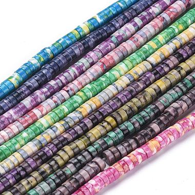 6mm Mixed Color Disc Natural Gemstone Beads
