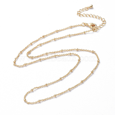 Long-Lasting Plated Brass Cable Chain Necklaces(NJEW-K112-09G-NF)-2