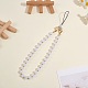 Natural Malaysia Jade & 304 Stainless Steel Round Beaded Mobile Straps(HJEW-SW00043-05)-3