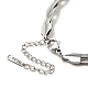 304 bracelet chaîne à chevrons entrelacés en acier inoxydable pour homme femme(BJEW-H554-01P)-3