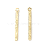 Ion Plating(IP) 304 Stainless Steel Pendants, Rectangle, Real 24K Gold Plated, 25x3x2mm, Hole: 1mm(STAS-C048-08G)