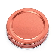 Tinplate Bottle Caps, Screw Caps, Flat Round, Light Coral, 7.1x1.5cm(IFIN-WH0053-46A-01)