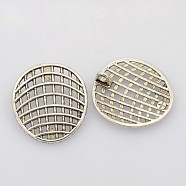 Alloy Pendants, Lead Free and Cadmium Free, teardrop, Antique Silver, 25mm long, 23mm wide, 1mm thick, hole: 1mm(EA11895Y)