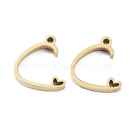 304 Stainless Steel Charms, Laser Cut, Real 14K Gold Plated, Letter C, 11x9x1.5mm, Hole: 1mm(X-STAS-M327-02G-C)