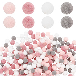 2000Pcs 4 Colors DIY Doll Craft, Polyester Pom Pom Ball, Round, Mixed Color, 9~10.5mm, 500pcs/color(AJEW-PH0004-67B)