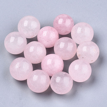 Natural Rose Quartz Beads, Gemstone Sphere, No Hole/Undrilled, Round, 8mm
