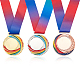 3Pcs 3 Colors Alloy Enamel Medal(AJEW-FG0002-64)-1