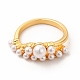 Plastic Imitation Pearl Cuff Ring(RJEW-F142-04G)-2