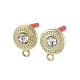 Rack Plating Golden Alloy with Rhinestone Stud Earring Findings(EJEW-B036-02G-12)-1