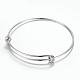 Adjustable 304 Stainless Steel Expandable Bangle Making(BJEW-G515-05P)-1