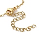 Vacuum Plating Golden 304 Stainless Steel Cable Chain Bracelet with Enamel Rondelle Beaded(BJEW-G683-02G)-4