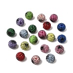 Opaque Acrylic & Transparent Resin Rhinestone Beads, Round with Spider Pattern, Mixed Color, 20x18.5mm, Hole: 2.5mm(OACR-G062-01)