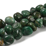 Natural South African Jade Bead Strands, Tumbled Stone, Nuggets, 5~9x6~8x4.5~6mm, Hole: 0.8mm, about 51~58pcs/strand, 15.16''~15.35''(38.5~39cm)(G-P070-07A)